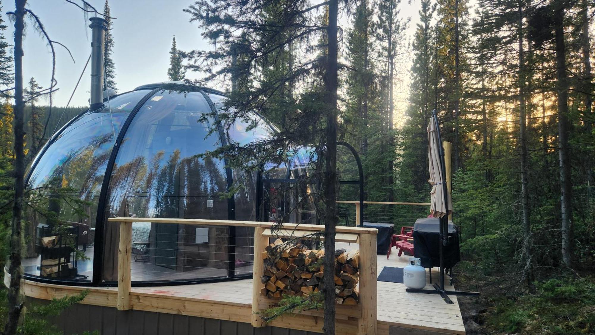 Rock Lake Lodge Provincial Park Rocky Mountain Escape Dome & Log Cabin Rentals - Rock Lake מראה חיצוני תמונה